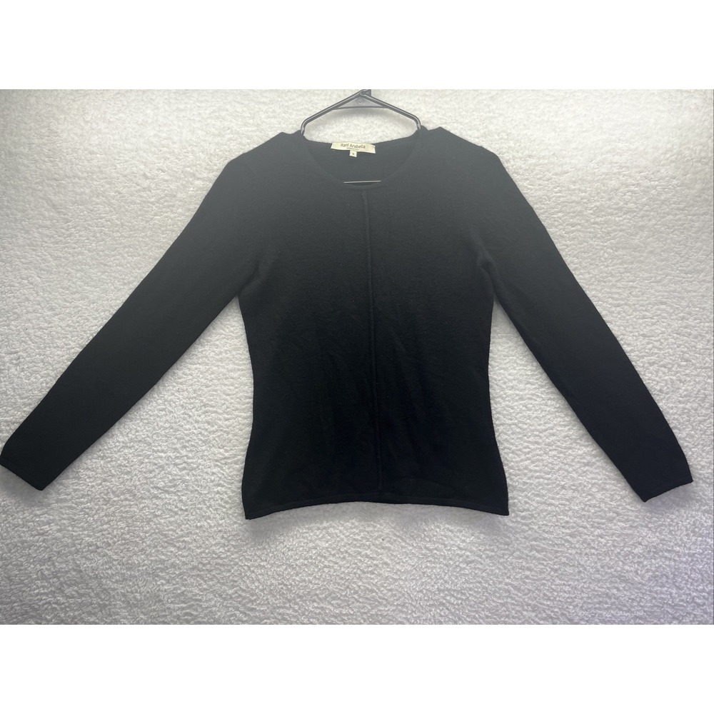 Rani Arabella Sweater Womens Small Black Cashmere Style Italy Made Active Work